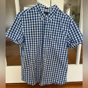 J. Crew Blue and White Casual Button Down Shirt
